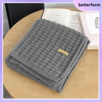 BETTERFORM หญิง หนา ฤดูหนาวที่อบอุ่น สีทึบ วินเทจ ผ้าพันคอถัก ผ้าพันคอยาว