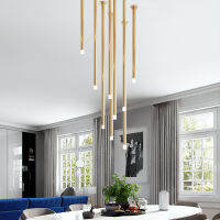 Single Modern Gold Led Ceiling Light Creative Long Bar Cylinder 3W Led Ceiling Lamp Dia2cm Length 30405060708090100120CM