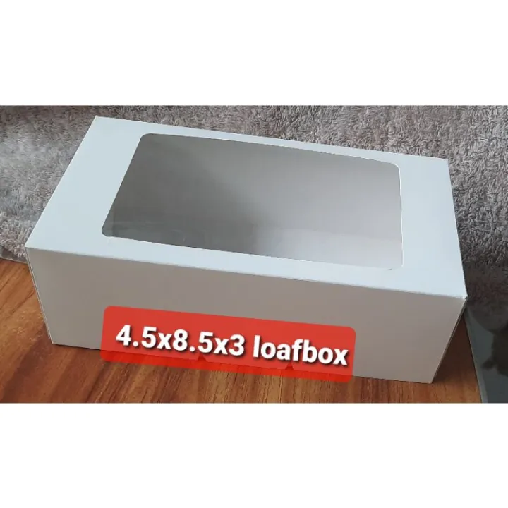 Fpt Boxes Loaf Box / Banana Cake Box Size 4.5x8.5x3 Inches white and