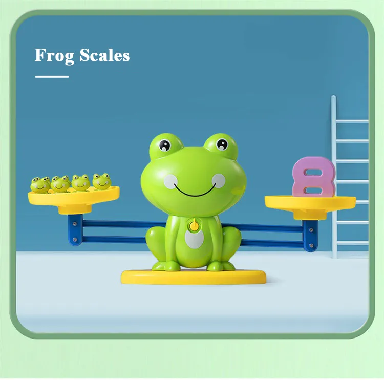 Aitbay Cool Math Game, Frog Balance Counting Toys for Boys Girls