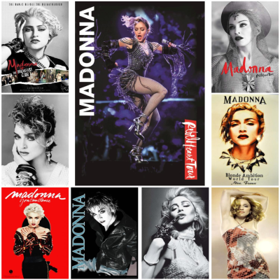 Madonna Wall Art โปสเตอร์ผ้าใบ: ภาพวาดของขวัญตกแต่งสำหรับห้องนั่งเล่นและห้องนอน