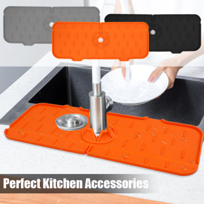 【LovingLife Store】ใหม่ Faucet Splash-Proof ซิลิโคน Mat Faucet Drain Pad ห้องครัวพับอ่างล้างจาน Mat ในครัวเรือน Proof Retaining Plate เครื่องมือห้องครัว