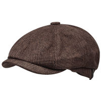 BUTTERMERE Newsboy Caps Men British Style Flat Caps Cabbies octagonal Painter Driver Hat Male Beret Black Gray Brown