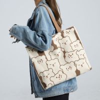 【jw】◈☸  Large Capacity Canvas Handbag College Student Shoulder Soft for Fashion  Fatchels