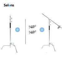 【Free Shipping Selens Light Stand C stand ขาตั้งกล้องถ่ายรูปสูง 10 ฟุตปรับขนาดได้สําหรับสตูดิโอ c-stand