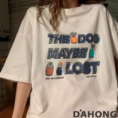 ✱◊✇ Dahong 💖 เสื้อยืด 6787 เสื้อโอเวอร์ไซส์ OversizeT-shirts เสื้อยืดสกรีน เสื้อผ้าแฟชั่นเกาหลี เสื้อสาวอวบพิมพ์ลาย เสื้อยืด