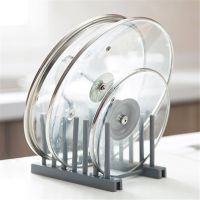 Kitchen Organizer Pot Lid Rack Stainless Steel Spoon Holder Shelf Cooking Dish Pan Cover Stand Drain Rack Kitchen Accessories