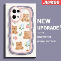 เคส JIUMOO สำหรับ OPPO Reno 7 4G Reno 8 4G F21 Pro การ์ตูนหมีน่ารักดีไซน์ใหม่โคโลรเคสมือถือกันกระแทกแบบใสนิ่มเคสโปร่งใสลายกล้องถ่ายรูปสร้างสรรค์ซิลิกาเจลฝาครอบป้องกัน