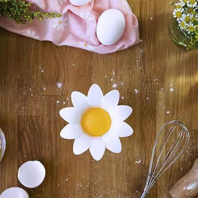 OAK ขนาดเล็กมากๆ เครื่องแยกไข่ การออกแบบกลีบดอก สีขาวขาว เครื่องมืออบขนม ความคิดริเริ่มสร้างสรรค์ ง่ายต่อการทำความสะอาด เครื่องแยกไข่แดง บ้านในบ้าน