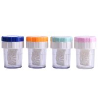 Contact Lens Cleaner Case Box Manual Rotation Type Plastic Container Storage Holder For Travel Eyes Travel Kit