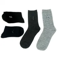 Mens Business Socks Mid-Cut Simple Random Illustration Sock