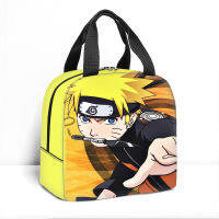 Naruto uchiha โพลีเอสเตอร์แบบพกพาฉนวนกันความร้อนพิมพ์ Cooler กระเป๋า Naruto ถุงอาหารกลางวันอลูมิเนียมฟอยล์ฉนวนกันความร้อน Bagh