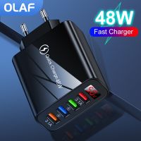 【Taotao Electronics】 Olaf Digital Display USB Charger Quick 3.0 QC3.0 48W Phone Chargeur สำหรับ iPhone 11 12 13 Samsung Xiaomi Fast Charging