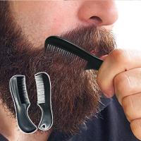 Men Mini Pocket Beard Comb Facial Hairbrush Beard Styling Hairdressing Comb Moustache Beauty Beard Brush Beard Massage Comb