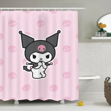 Cute Hello Kitty Shower Curtain Bathtub Bathroom Toilet Cover Mat Set Bath  Mat