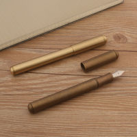 คุณภาพสูงปากกาโลหะทองเหลืองกระเป๋าปากกา Spin EF/F Nib ธุรกิจอุปกรณ์สำนักงานโรงเรียนการเขียน Kawaii หมึกปากกา--hang yu trade