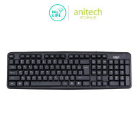 Anitech Wired Keyboard คีย์บอร์ดแบบมีสาย ดีไซน์กันน้ำ (TH/EN) รุ่น P302 รับประกัน 2 ปี