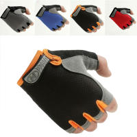 Soccerhouse 1 Pair Cycling Half Finger Gloves Sports Fitness Gloves MTB Racing Breathable Gloves