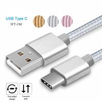 USB Type C สายเคเบิ้ลไนล่อนถักสายสำหรับ Samsung Galaxy ที่ชาร์จความเร็วสูง S10 S9 Note 9 8 S8 PlusLG V30 V20 G6 G5Google พิกเซล