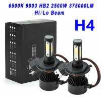 [ANYA Auto Parts] 1คู่4ด้าน H4รถยนต์ไฟหน้ารถมอเตอร์ไซค์แบบ LED ไฟสูงต่ำ6500K 9003 HB2 2500W 375000LM กันน้ำไฟหน้าอุปกรณ์เสริมไฟเปิดปิดอัตโนมัติ