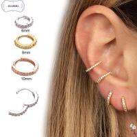 UUJKIMJ 1PC แฟชั่นใหม่ Helix Cartilage Tragus Daith Conch Snug ต่างหูฮักกี้ฮูป เครื่องประดับร่างกาย แหวนจมูก CZ เจาะหู