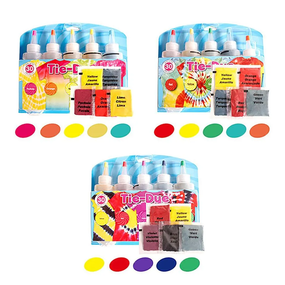 Non-toxic Tie Tye Dye Set Tinte Ropa Fabric Dye Clothing Graffiti Tattoo  Bottle Kids Art