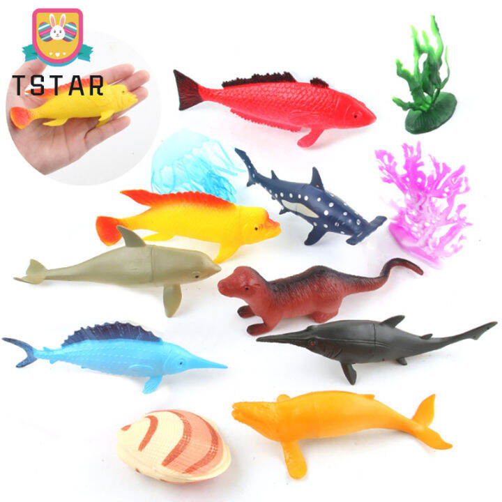 12ชิ้น-ถุงจำลอง-seabed-ocean-สัตว์รุ่นแมงกะพรุน-scallop-whale-shark-sailfish-เครื่องประดับ-model-cod