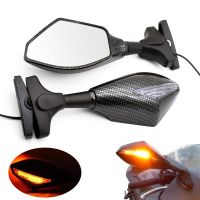 Universal Motorcycle Side Rearview Mirrors With LED Turn Signal Light FOR Honda CBR1100XX CBR 1100 CBF1000 VTR 1000 F FIRESTORM