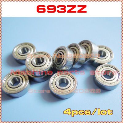4pcs Engine Motors Fans 693ZZ Metal Cup Micro Ball Small Bearings 3x8x4 mm For Robot Kit Servo Connect Bracket For RC Robot 693 Axles  Bearings Seals
