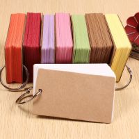 Cute Kawaii Candy Color Blank Kraft Paper Memo Pads Portable Notepads Words Cards Kids Gift Stationery School Supplies