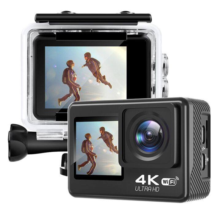 Action Camera 4K HD With Remote Control Screen Waterproof Sport Camera ...