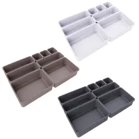 8pcs/set Drawer Divider Plastic Storage Box Insert Tray Office Home Organizer Supplies