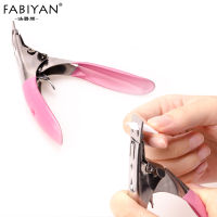 False Nail Clippers Scissor Pink Stainless Steel Cutter Trimmer Straight Edge Nipper U Shape One Word Clippers Manicure Tool