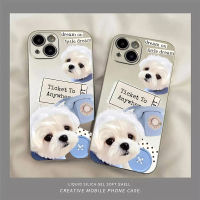 เคสโทรศัพท์ซิลิโคน TPU แบบนิ่ม ลายสุนัขน่ารัก กันกระแทก สําหรับ IPhone 11 14 13 12 Pro XS Max XR X 8 7 6S Plus Mini