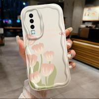 เคสสำหรับ Huawei P30 P30 PRO ลายคลื่นดอกทิวลิปไอศครีมเคสเคสโทรศัพท์นิ่มสาวน่ารัก