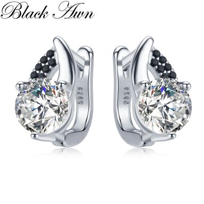 【YP】 Awn 2022 New Classic Color Round Spinel Engagement Hoop Earrings for Jewelry I131
