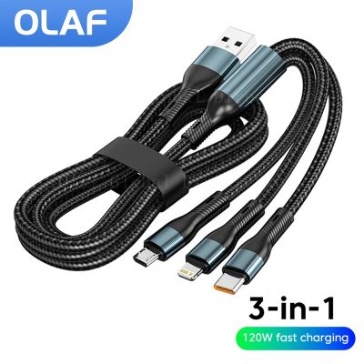 Chaunceybi Olaf 5A USB Cable 3 1 Fast Charging C 120W Charger Lightning Cord for iPhone 14 POCO