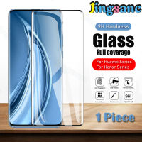 Jingsanc 9H HD ความแข็งกระจกเทมเปอร์ Huawei ปกป้องหน้าจอสำหรับ P60 Pro P60 Nova Y91 Y90 Y71 Y70 11i 11 10 Honor X9A X8A X7A X8 X6A X5 90 70 50 Magic 5 4 Pro Plus 4G 5G เต็มความคุ้มครอง1ชิ้นฟิล์มกันรอย D001-1