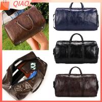 QIAO จุได้มาก กระเป๋าเดินทาง holdall แบบพกพาได้ การเดินทางเพื่อธุรกิจ กระเป๋าหนังออกกำลังกาย ของใหม่ กระเป๋าใส่ของ กระเป๋าถือแบบถือ ชายหญิง