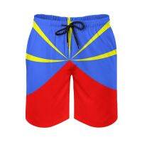 2023 newAnime Mens Beach Shorts Reunion Island-974 Magnet Loose Stretch Causal Casual Graphic Hawaii Pants Sports Adjustable Drawcord B