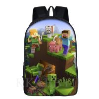 ☋✚❉ MINECRAFT Student Backpack Kids Game Backpack Unisex Men Women Knapsack School Bookbag Travel Rucksack