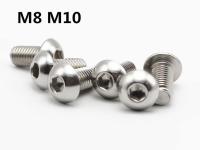 [HOT JIAZZAQQMGW 555] M8 M10รอบภายใน Hex หัวสกรู304สแตนเลสเห็ดปุ่มหกเหลี่ยมสกรูหัว ISO7380