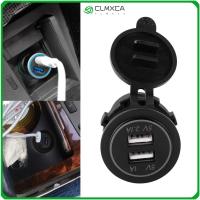 CLMXCA ที่ชาร์จโทรศัพท์ในรถยนต์เรืองแสงพร้อมรูรับแสงสองที่เสียบ Usb ช่องเสียบอินเตอร์เฟส Usb Usb อินเตอร์เฟซ Usb คู่