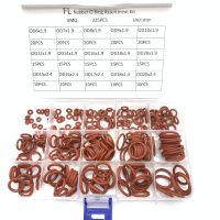 ▦♦ 225pcs O Rings Red Silicone VMQ Seal Sealing O-Rings Silicon Washer Rubber Oring Set Assortment Kit Set Box Ring