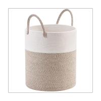 Woven Clothes Basket Knitted Clothes Basket Storage Basket Clothes Basket Cotton Rope Foldable