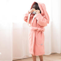 90-140CM Baby Robe Cartoon Hoodies Girl Boys Sleepwear Good Quality Bath Towels Kids Soft Bathrobe Pajamas Childrens Clothing