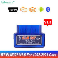 Aitemay เครื่องมือวิเคราะห์ปัญหารถยนต์,บลูทูธ ELM327รุ่นล่าสุดปี V2.1 V1.5อัตโนมัติ OBD2