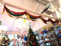 ธงคริสมาส ธงตกแต่งคริสมาส ธงตกแต่งเพดาน คริสมาส ปีใหม่ Merry Christmas Ceiling Wave Flags Hanging Bunting Props Decorations