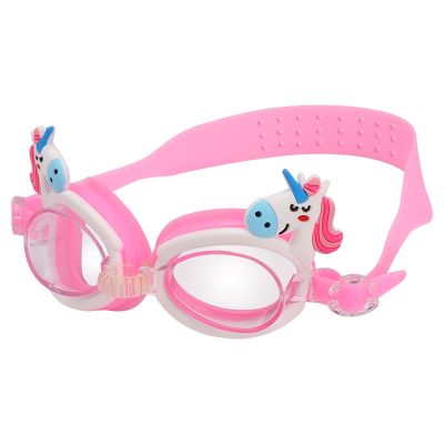 Cute Girl Unicorn Cartoon Swimming Goggles Anti Fog Swim Glasses Summer Swimming Accessories Silicone Eyewear With Ear Plugs