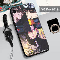 Y6เคสสำหรับหัวเหว่ยแบบนิ่ม Pro 2019เคสโทรศัพท์2022ฝามีที่ถือวงแหวนโทรศัพท์และเชือกป้องกันการตกรูปแบบใหม่